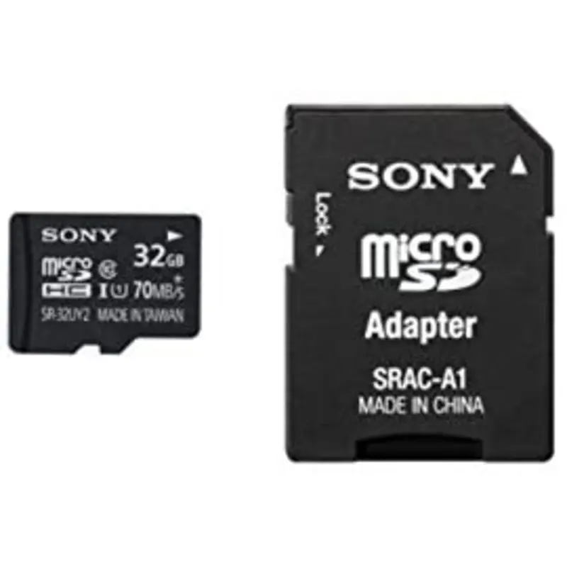 Sony 32GB Class 10 UHS-1 microSDHC Memory Card with SD Adapter