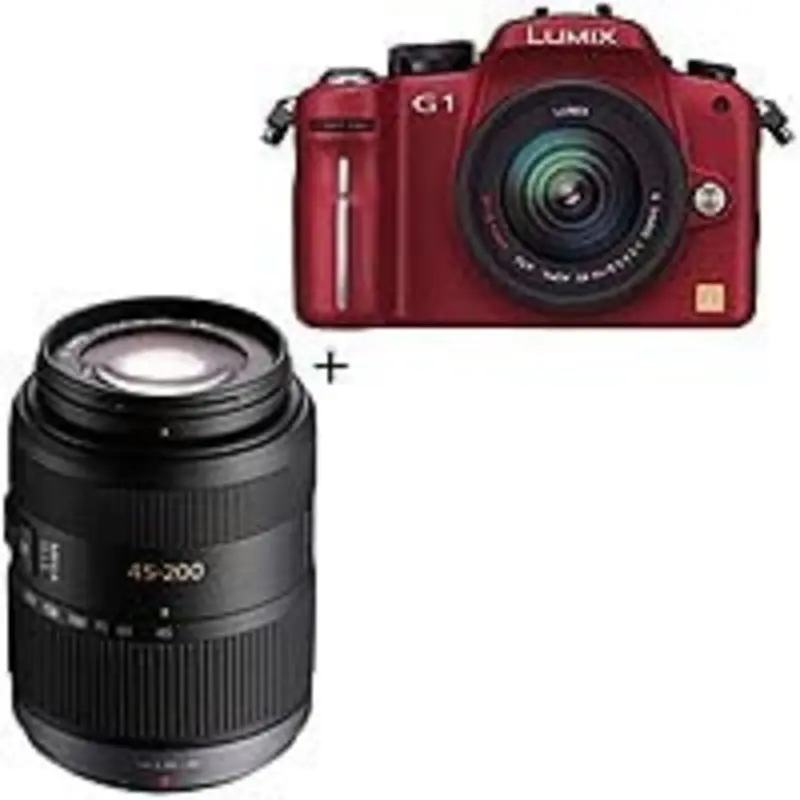 Panasonic Lumix DMC-G1 Digital Camera w/14-45mm Lens (Red)