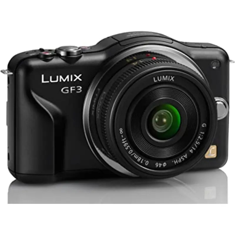 Panasonic Lumix DMC-GF3 Digital Camera with 14mm Lens (Black)