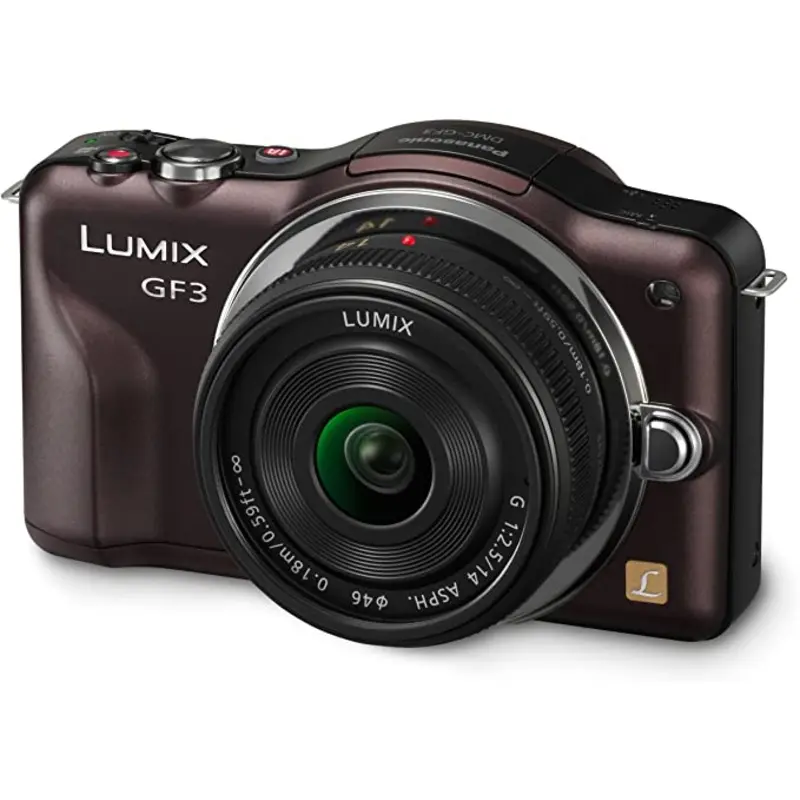 Panasonic Lumix DMC-GF3 Digital Camera with 14mm Lens (Brown)