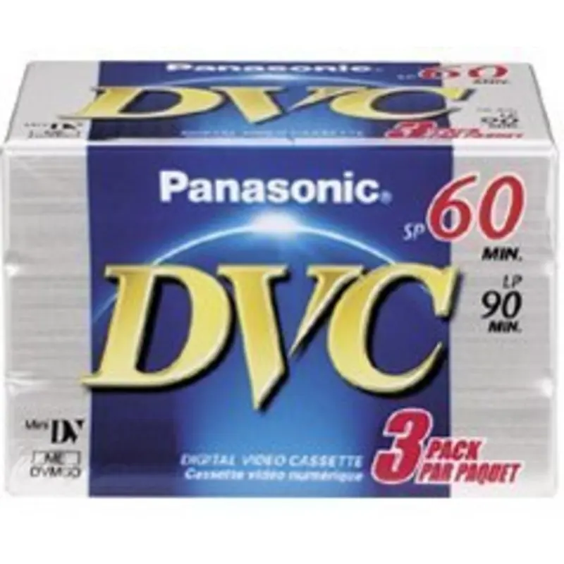 Panasonic AY-DVM60EJ3P Mini Digital Videocassette (60 Minute, 3 Pack)
