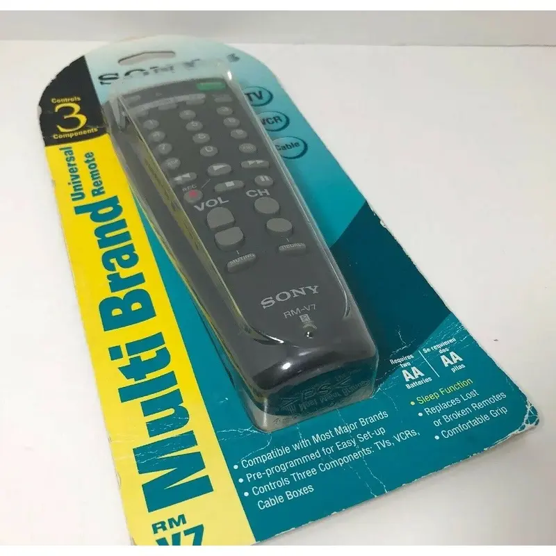 Sony RM-V7 Multi Brand Universal Remote, Controls 3 Components