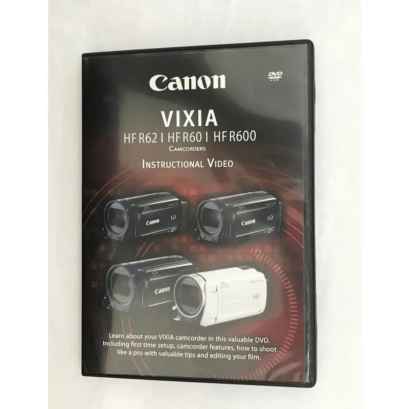 Canon Vixia HF R62, HF R60, HF R600 Camcorders Instructional DVD Video