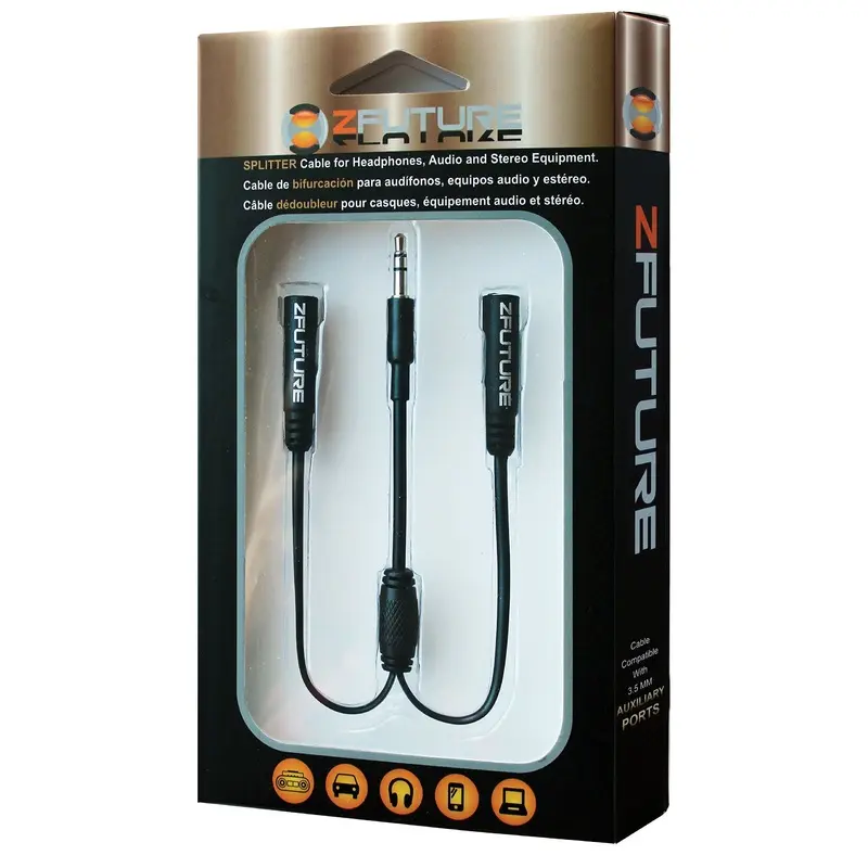 ZFUTURE 3.5mm Splitter Cable for Headphones, Audio & Stereo Equipment