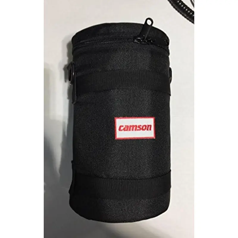 Camson Padded & Water Resistant Lens Pouch Bag Case + Adjustable Shoulder Strap