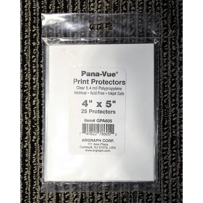 Pana-Vue Archival Print Protectors 4x5 25Sheets