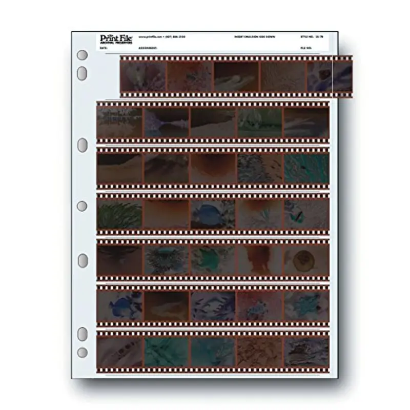 Archival Storage Sheets 35-7B25 for 35mm Film Negatives 7 Strips 25 Pack
