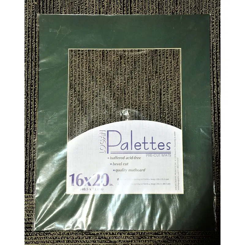 Logan Graphic Palettes Pre-Cut Mats 16x20 in (Dark Green)