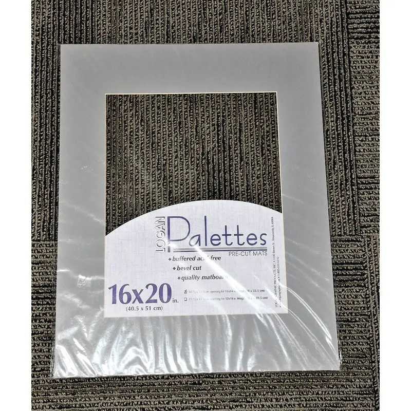 Logan Graphic Palettes Pre-Cut Mats 16x20 in (Harbor Gray)