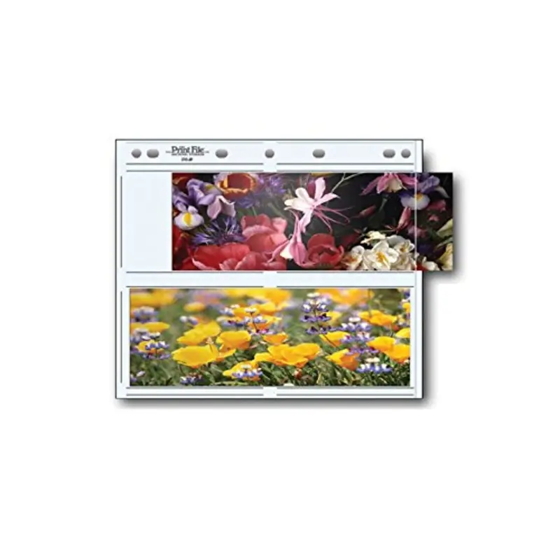 Print File Photo Pages Holds Four 3.5x10" Panorama Prints, Pack of 25