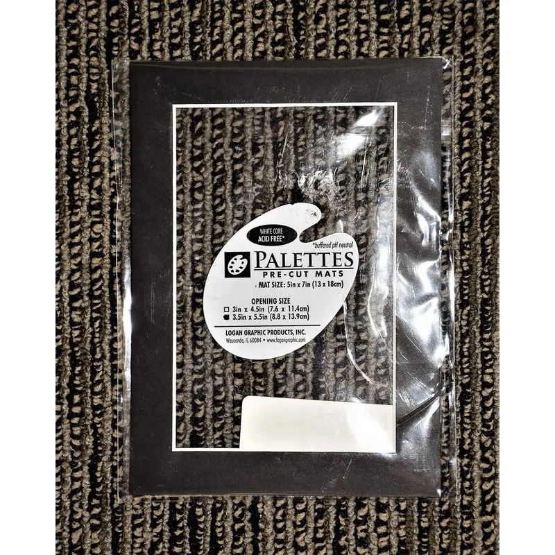 Logan Graphic Palettes Pre-Cut Mats 5X7 in (Smooth Black)