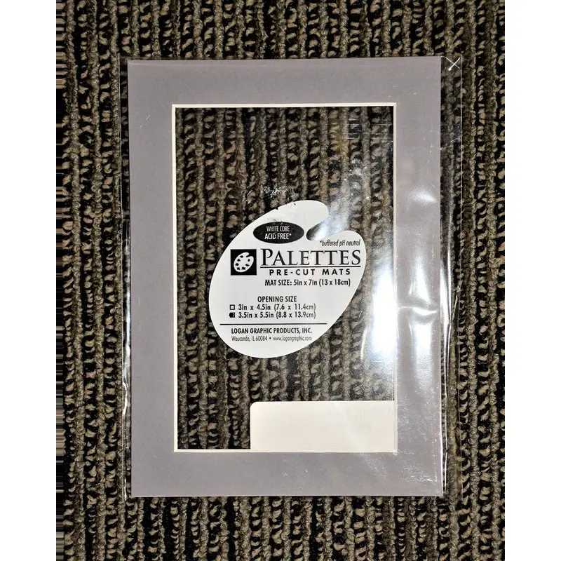 Logan Pre-Cut Mat 5X7 Seashell White