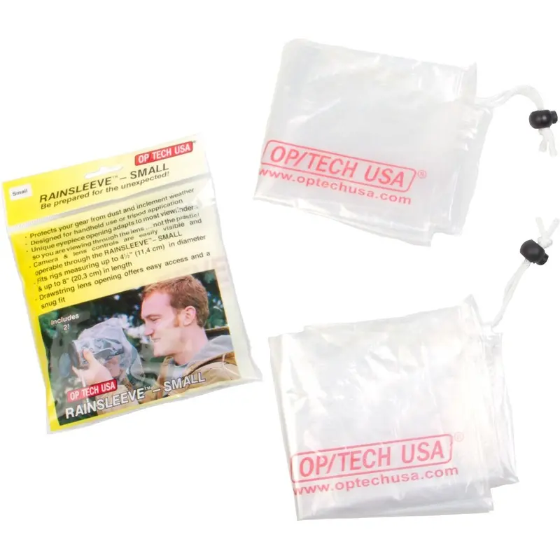 OP/TECH USA 9001022 Rainsleeve - Small, 2 Pack (Clear)