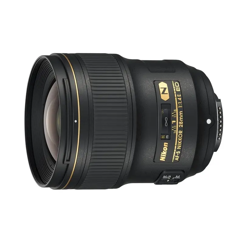 Nikon AF-S NIKKOR 28mm f/1.4E ED f/1.4-16 Fixed Zoom Camera Lens, Black