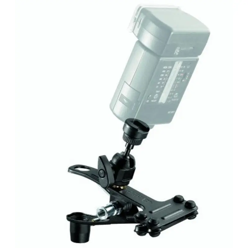 Manfrotto 175F-1 Spring Clamp with Flash Shoe - Black