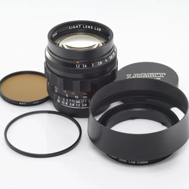 Light Lens Lab 50mm f1.2 "1966" - Aluminum/Black Paint
