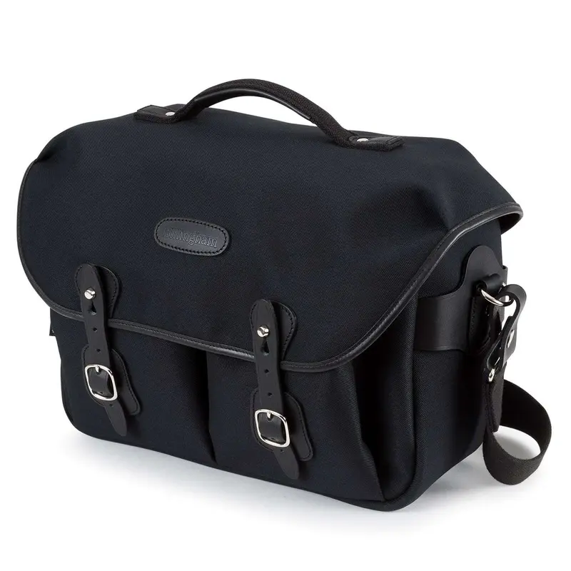 Billingham Hadley One Camera Bag - Black Fibrenyte / Black Leather (Olive Lining)