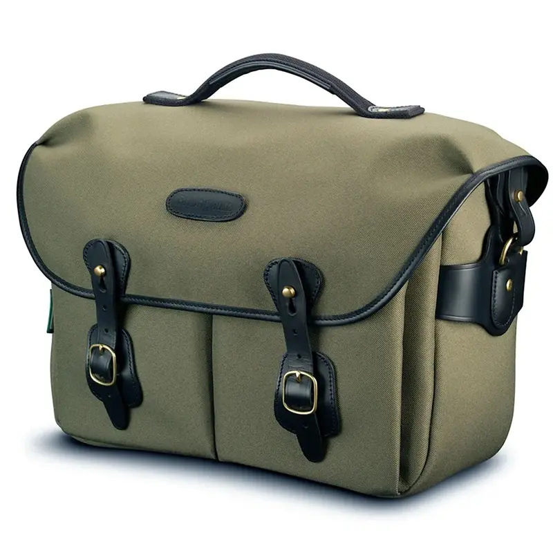Billingham Hadley One Camera Bag - Sage Fibrenyte / Black Leather (Olive Lining)
