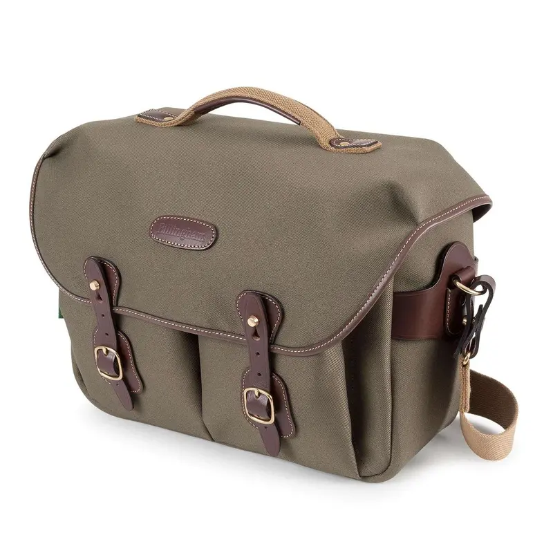 Billingham Hadley One Camera Bag - Sage Fibrenyte / Chocolate Leather (Olive Lining)