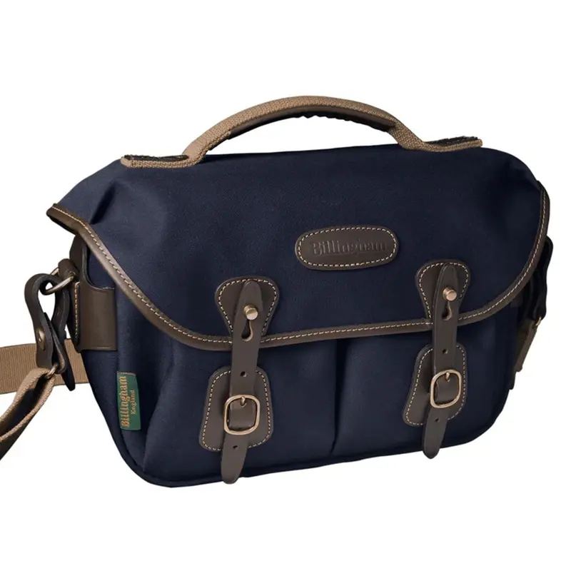 Billingham Hadley Small Pro Camera Bag Navy Canvas / Chocolate Leather