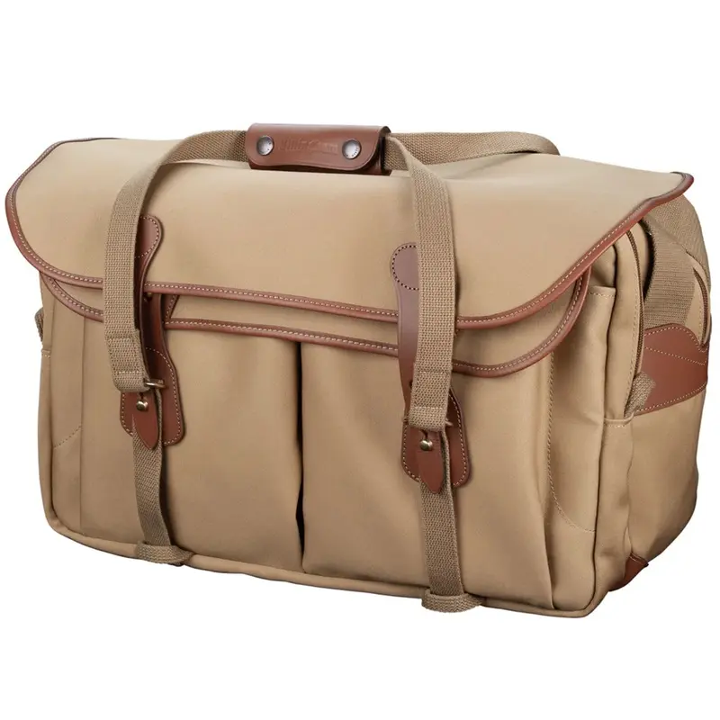 Billingham 555 MKII Camera / Laptop Bag Khaki Canvas / Tan leather (Olive Lining)