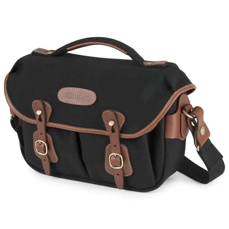 Billingham Hadley Small Pro Camera Bag Black Canvas / Tan leather (Olive Lining)