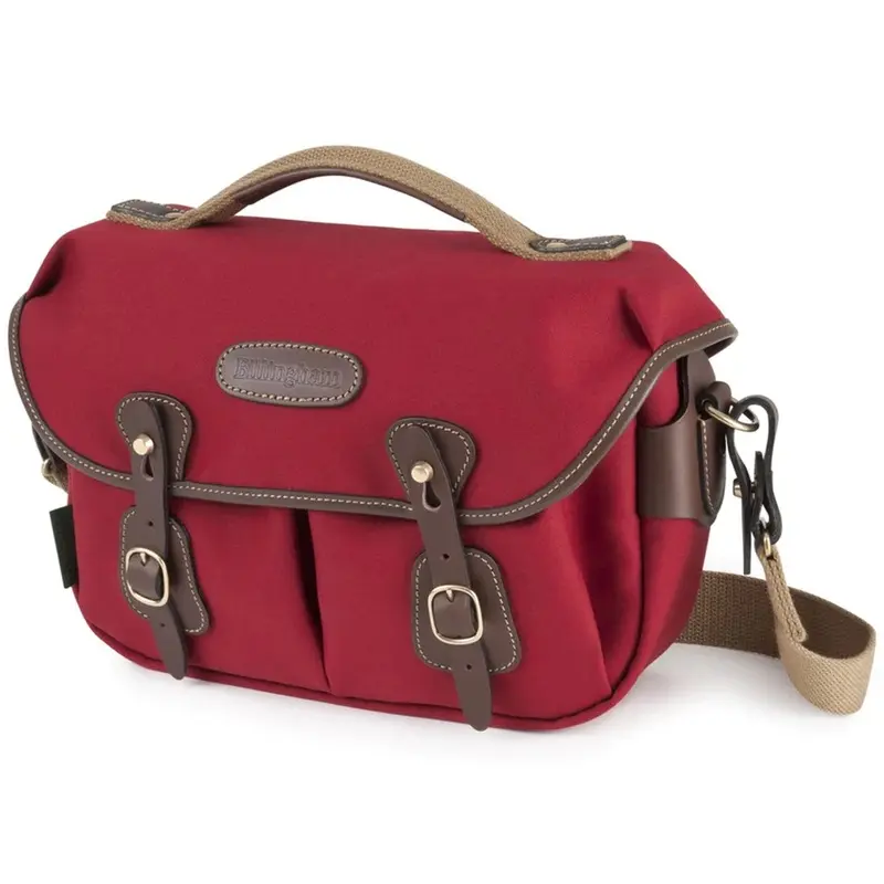 Billingham Hadley Small Pro Camera Bag Burgundy Canvas / Chocolate Leather