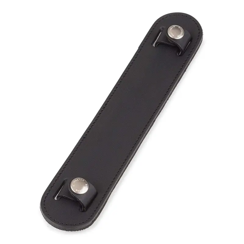 Billingham SP10 Shoulder Pad - Black Leather / Nickel Coated Studs