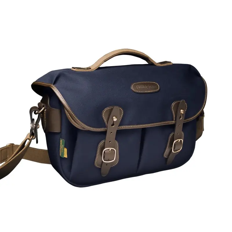 Billingham Hadley Pro 2020 Camera Bag - Navy Canvas / Chocolate Leather (Chocolate Lining)