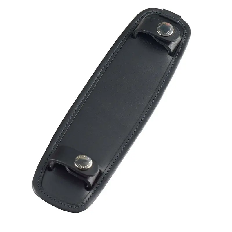 Billingham SP40 Shoulder Pad - Black Leather / Nickel Coated Studs