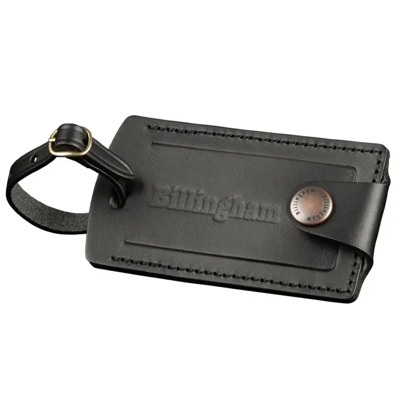 Billingham Luggage Tally - Black with Brass