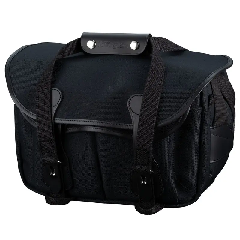 Billingham 225 MKII Camera / Tablet Bag - Black FibreNyte / Black Leather (Olive Lining)