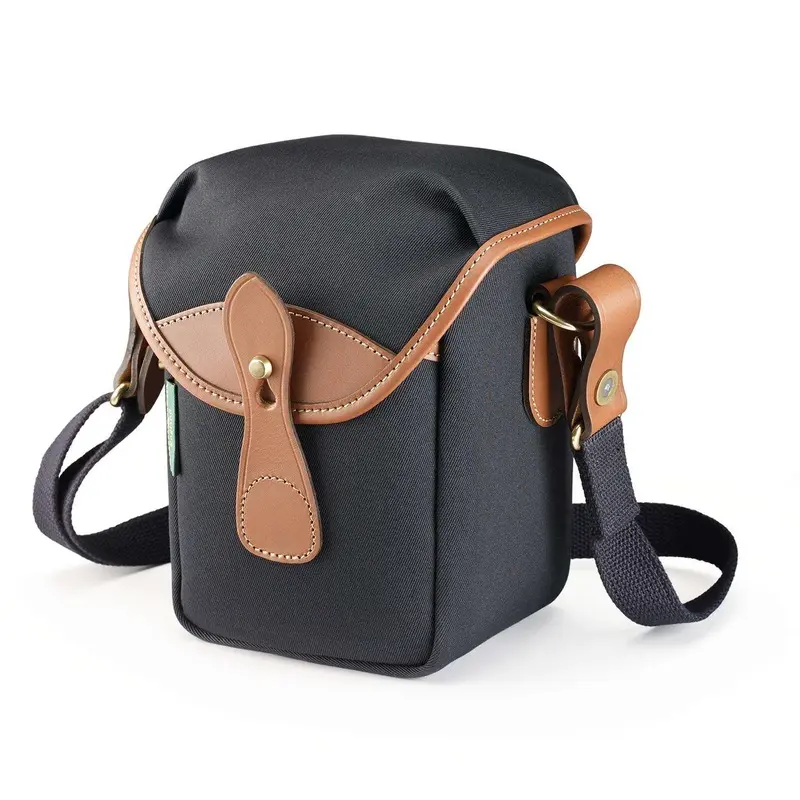 Billingham 72 Bag - Black Canvas / Tan leather (Olive Lining)