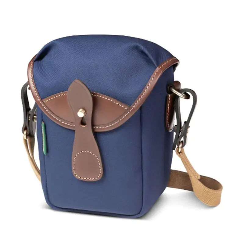 Billingham 72 Bag -  Navy Canvas / Chocolate Leather (Chocolate Lining)