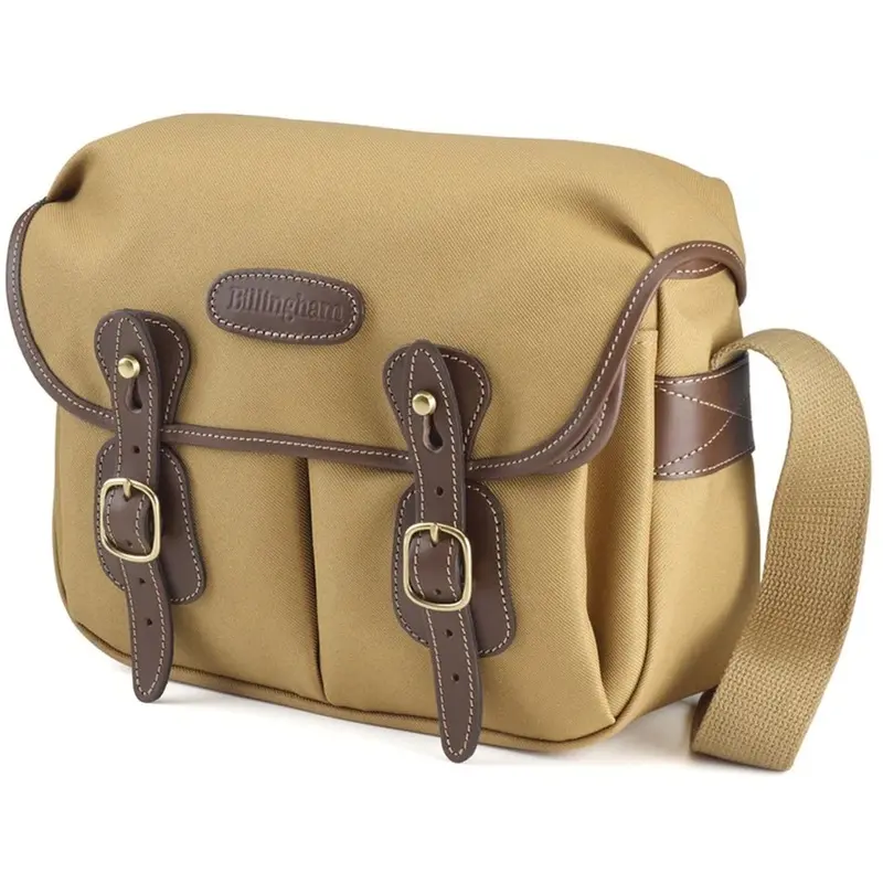 Billingham Hadley Small Camera Bag - Khaki Fibrenyte / Chocolate Leather