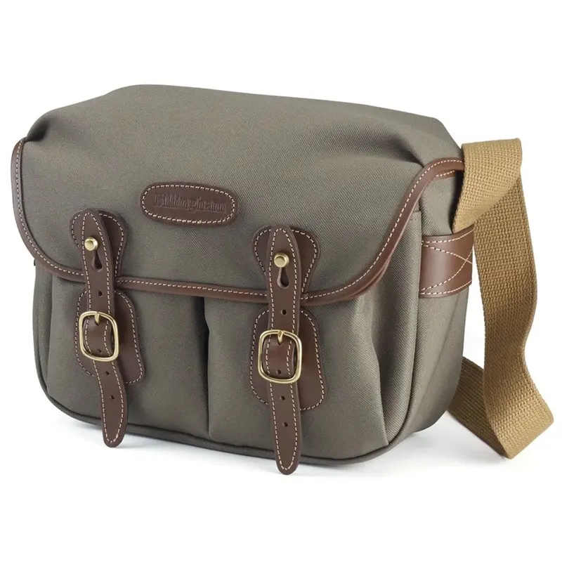 Billingham Hadley Small Camera Bag - Sage Fibrenyte / Chocolate Leather