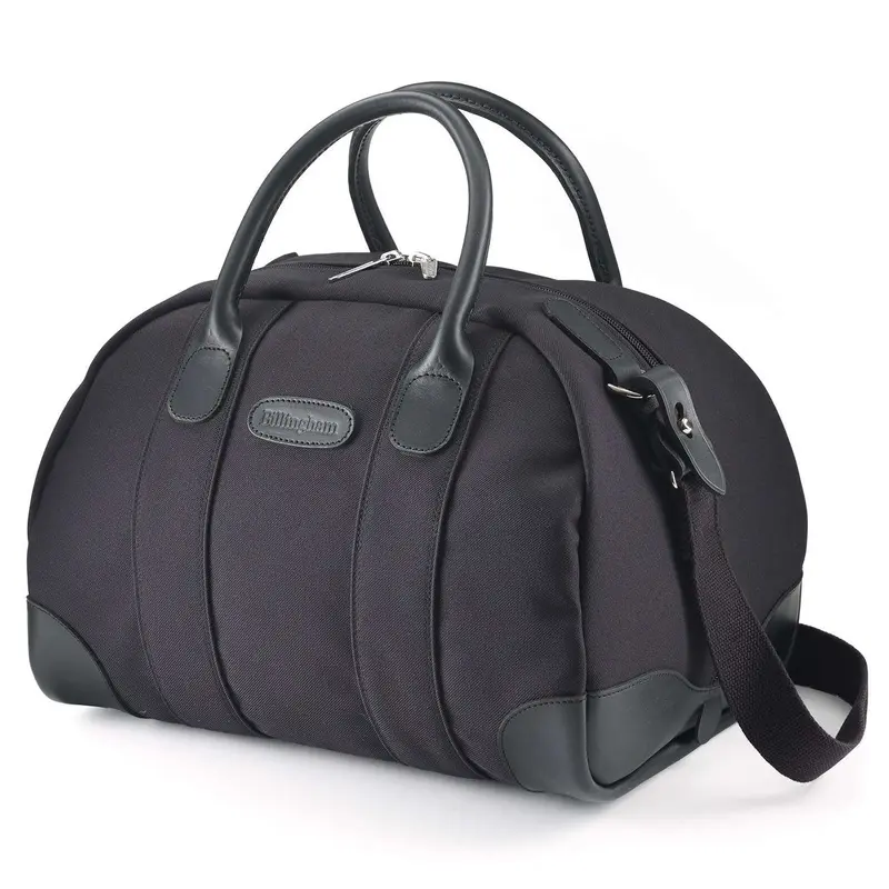 Billingham Overnighter - Black FibreNyte / Black Leather (Olive Lining)