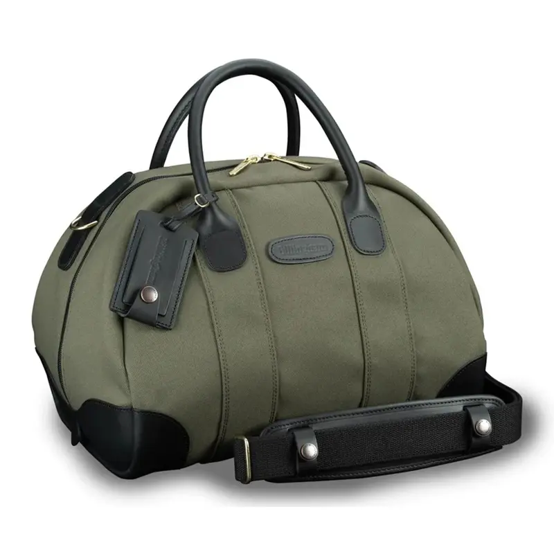 Billingham Overnighter - Sage FibreNyte / Black Leather (Olive Lining)