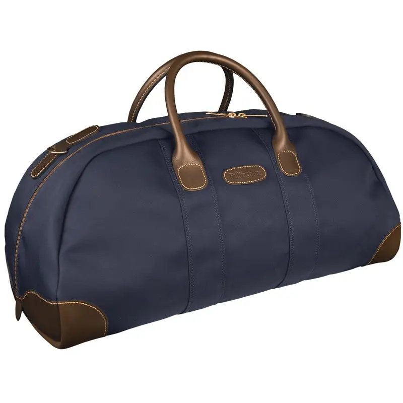 Billingham Weekender - Navy Canvas / Chocolate Leather