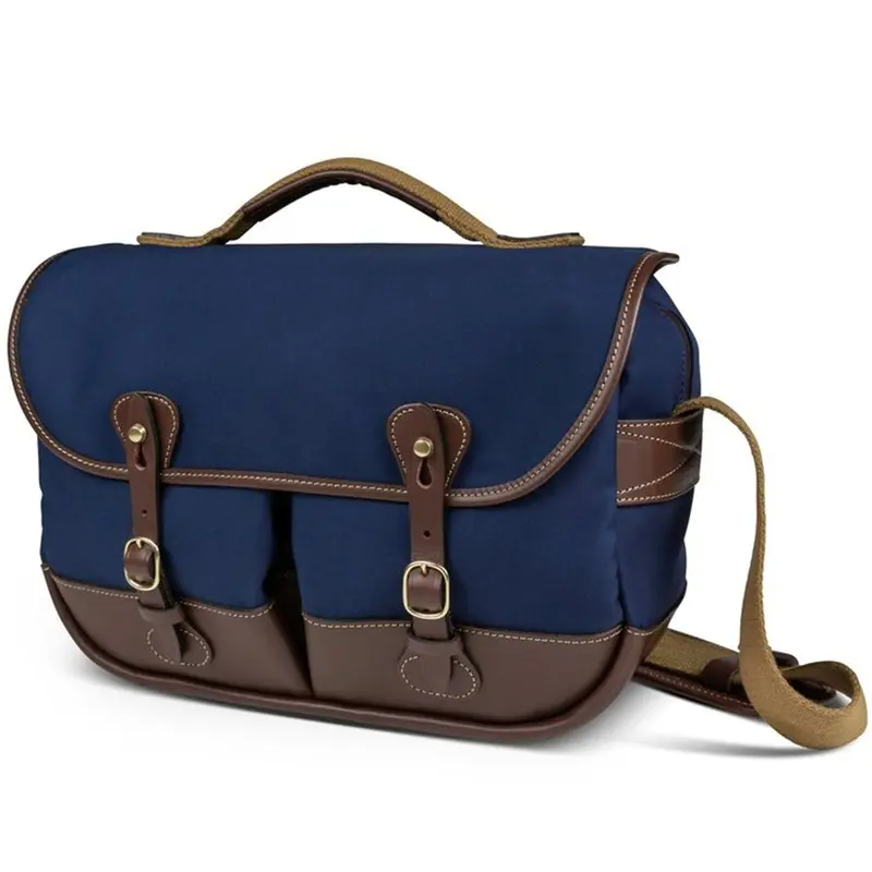 Billingham Mini Eventer - Navy Canvas / Chocolate Leather