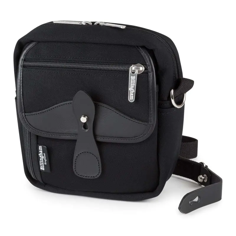 Billingham Pola Stowaway Pouch - Black Canvas / Black Leather