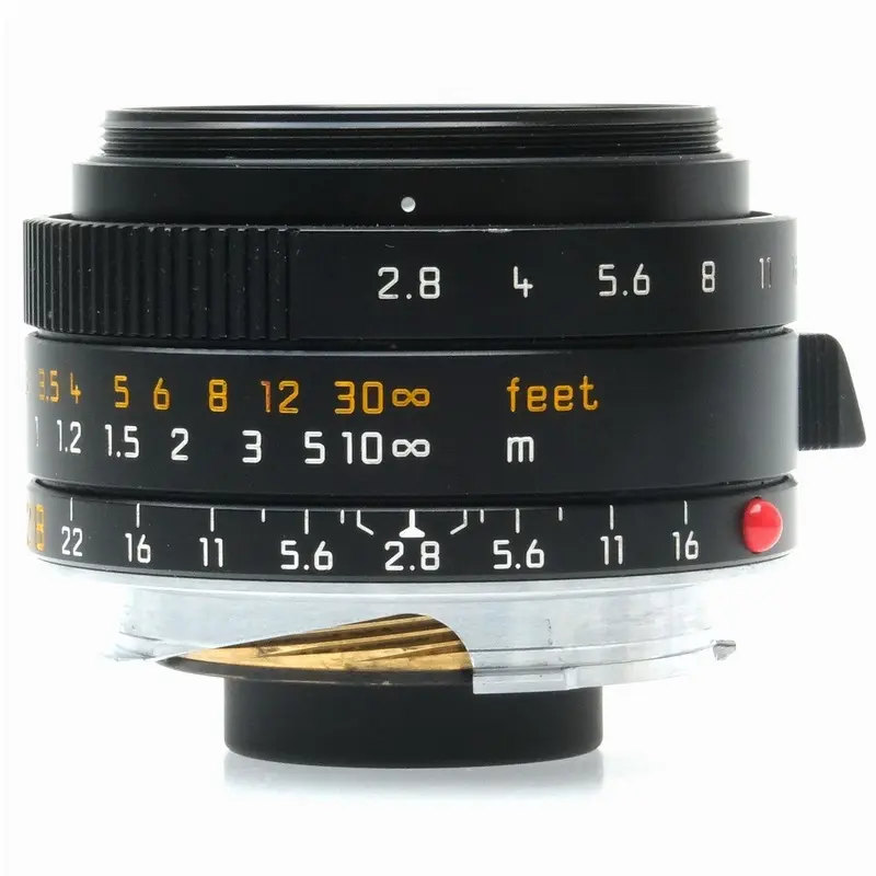 Leica 28mm f2.8 Elmarit-M Asph II, Black, Hood 4753134