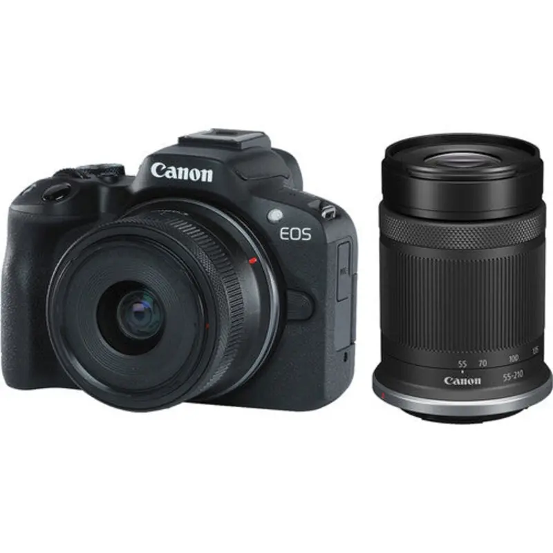 Canon EOS R50 w/ 18-45mm & 55-210mm - Black