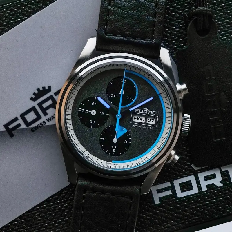 Fortis Stratoliner S-41 Cosmic Gray on Aviator Strap  FW32213827