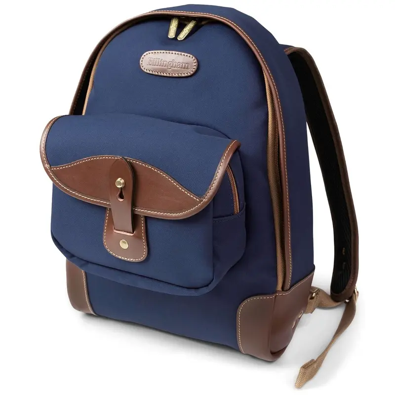 Billingham Rucksack 35 Camera Backpack - Navy Canvas / Chocolate Leather