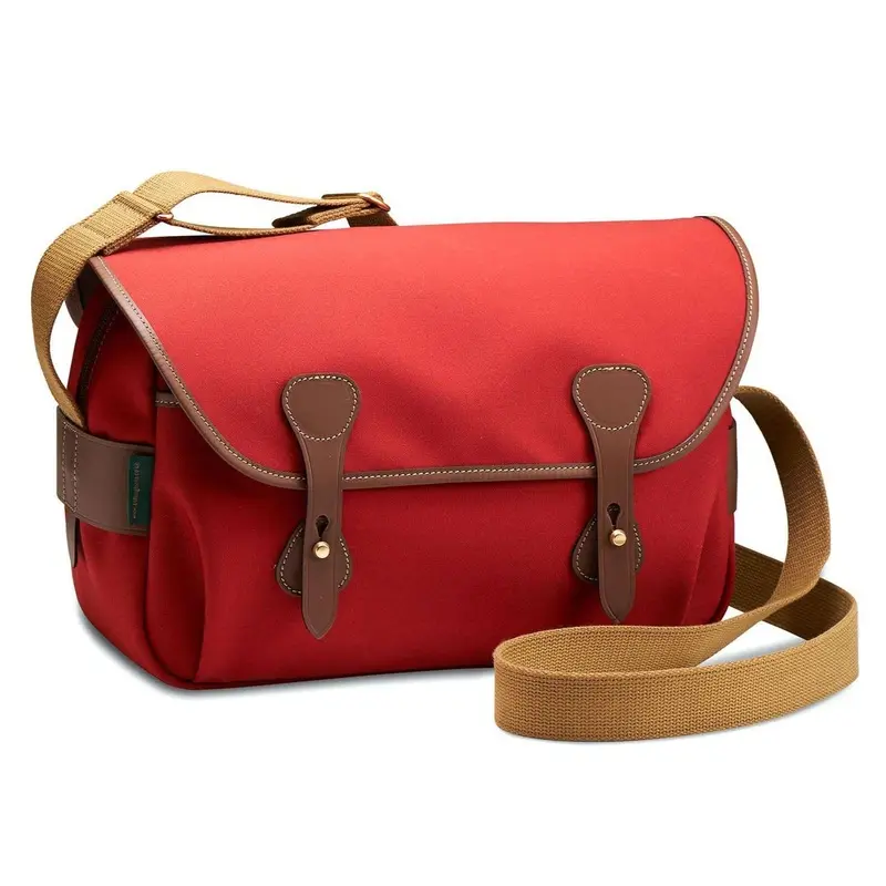 Billingham S4 Burgundy Canvas / Chocolate Leather
