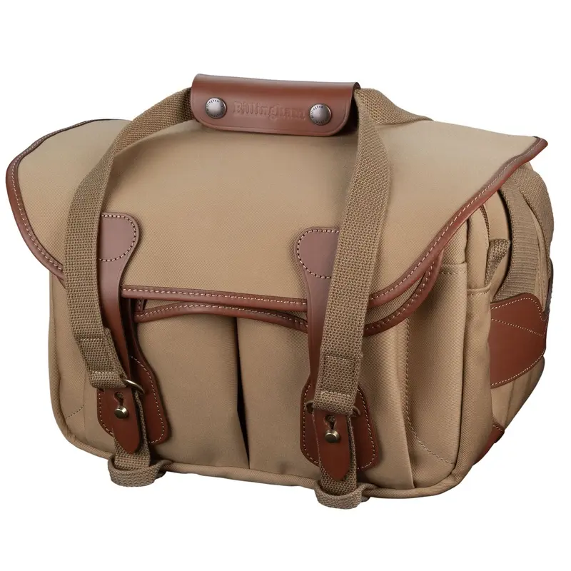 Billingham 225 MKII Camera / Tablet Bag - Khaki Canvas / Tan Leather (Olive Lining)