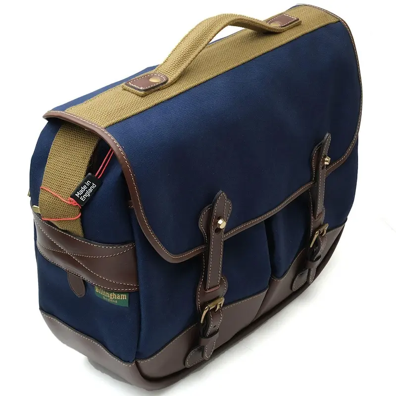 Billingham Eventer Navy Canvas / Chocolate Leather