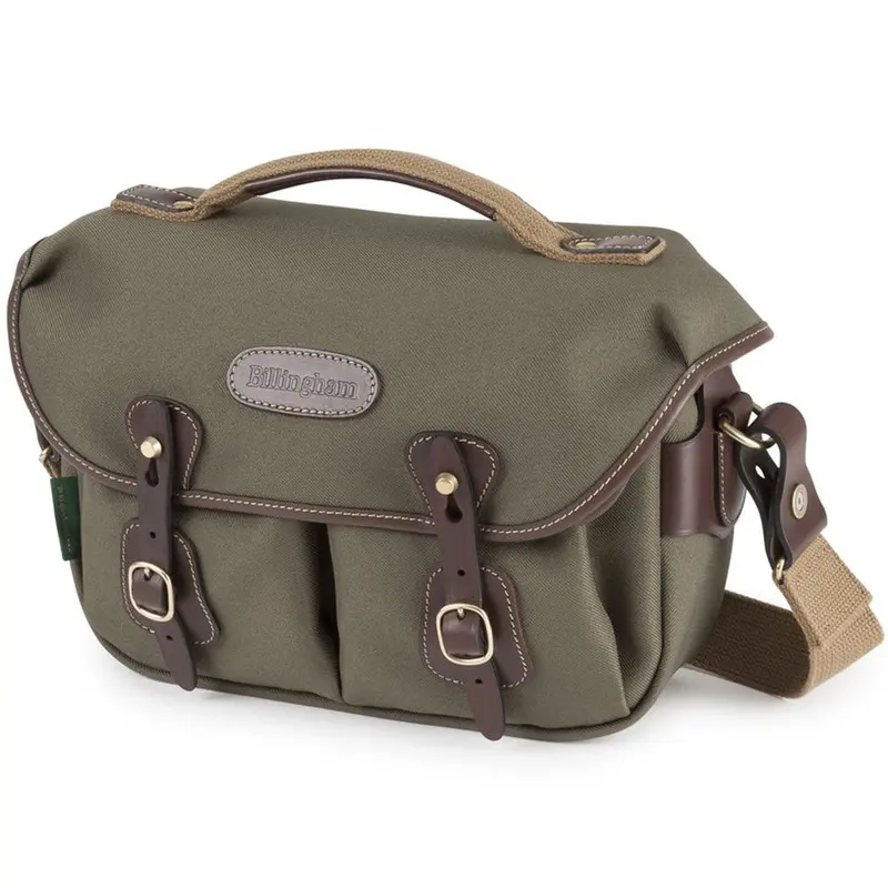Billingham Hadley Small Pro Camera Bag Sage FibreNyte / Chocolate Leather (Olive Lining)