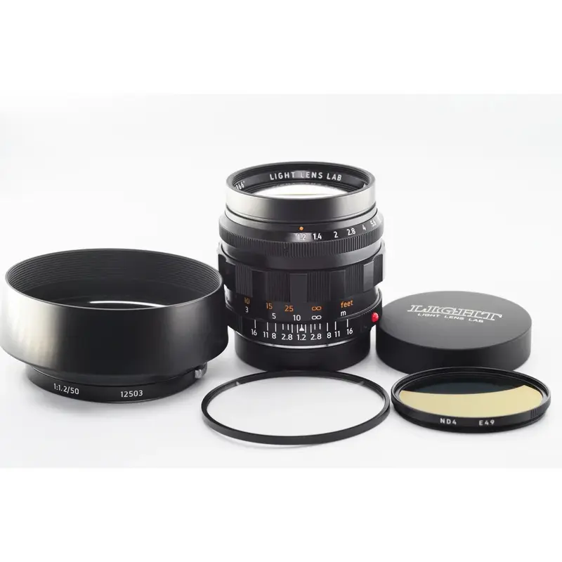 Light Lens Lab 50mm f1.2 "1966" - Brass/Black Paint